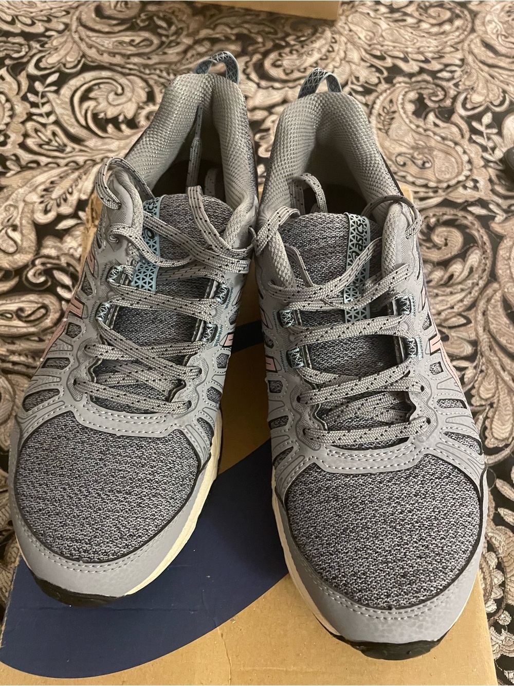 ASICS Gel Venture 7 Grey Athletic Running Shoes-Lightweight Comfort